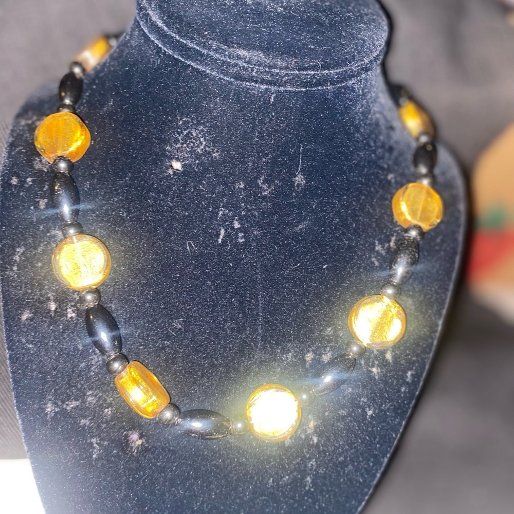 New necklace beautiful colors brown and black
